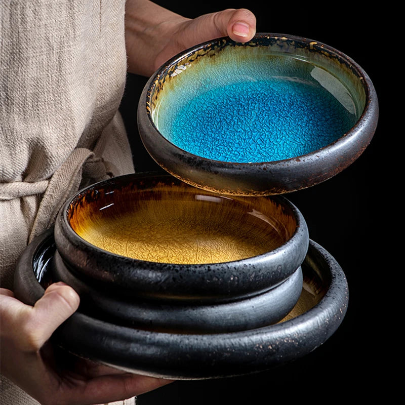 Ice Glaze Ceramic Plates