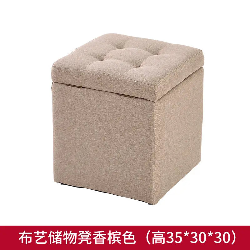 Folding Storage Ottoman Stool