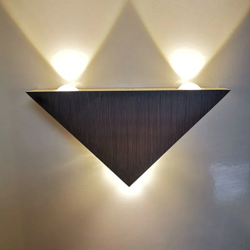 Brushed Silver Triangle Sconce