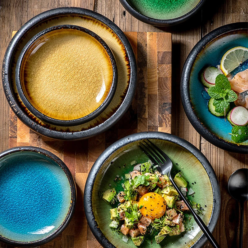 Ice Glaze Ceramic Plates
