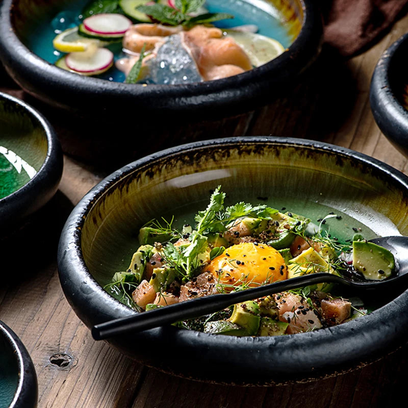 Ice Glaze Ceramic Plates