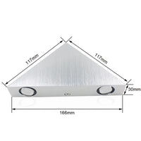 Brushed Silver Triangle Sconce