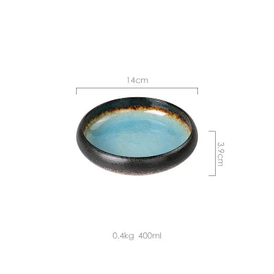 Ice Glaze Ceramic Plates
