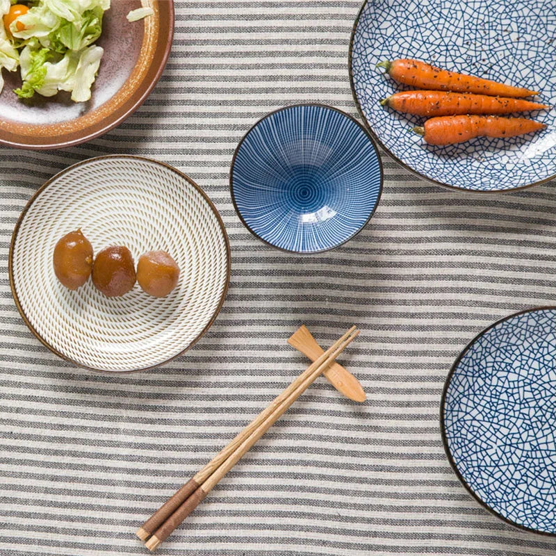 Japanese Blue Dinnerware Set