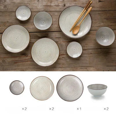 Japanese Blue Dinnerware Set
