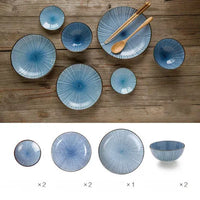 Japanese Blue Dinnerware Set