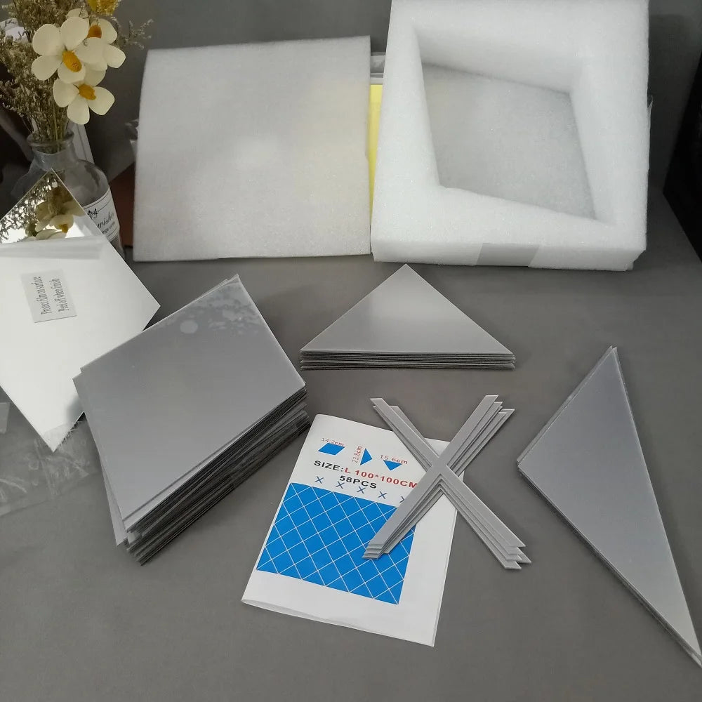 Geometric Triangle Mirror Stickers