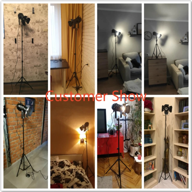 Industrial Tripod Floor Lamp