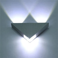 Brushed Silver Triangle Sconce