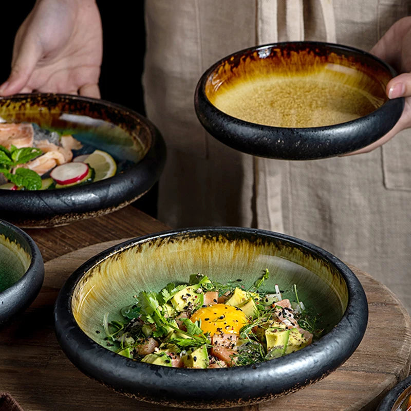Ice Glaze Ceramic Plates