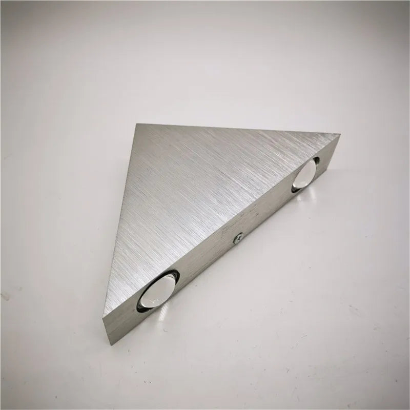 Brushed Silver Triangle Sconce