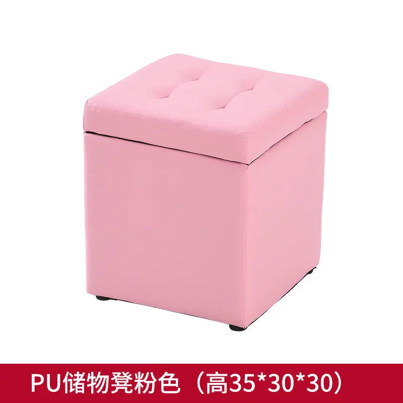 Folding Storage Ottoman Stool