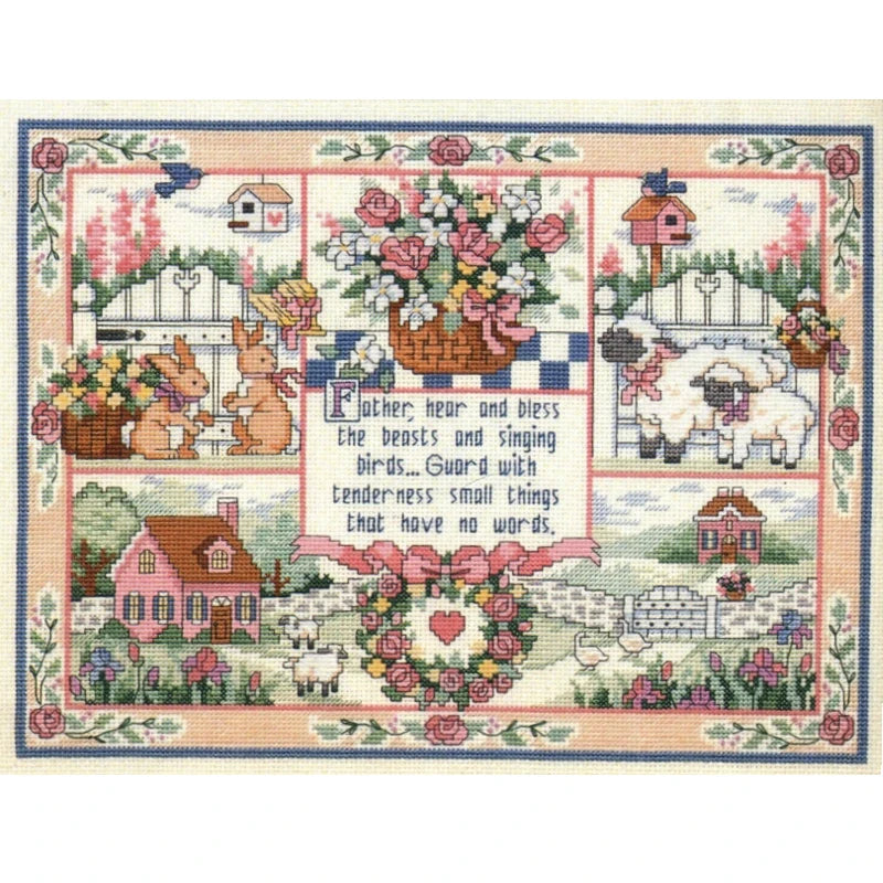 Garden Animals Cross Stitch