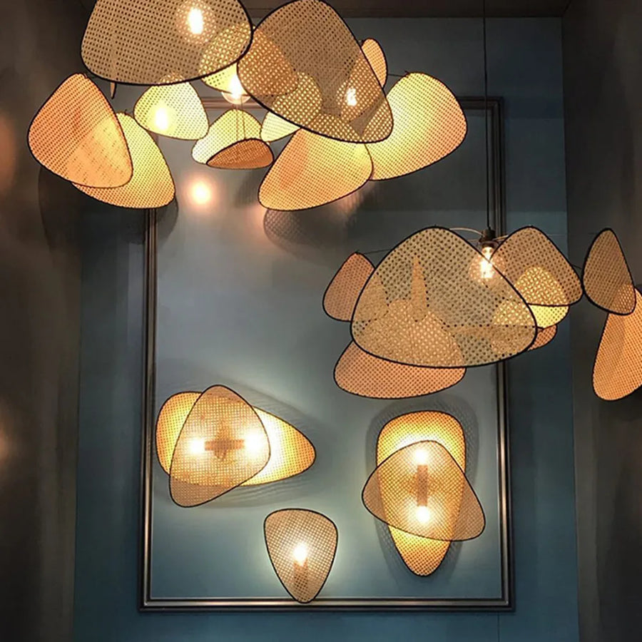Woven Bamboo E27 Chandelier