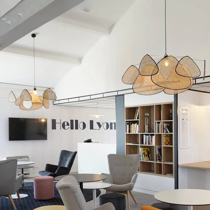 Woven Bamboo E27 Chandelier
