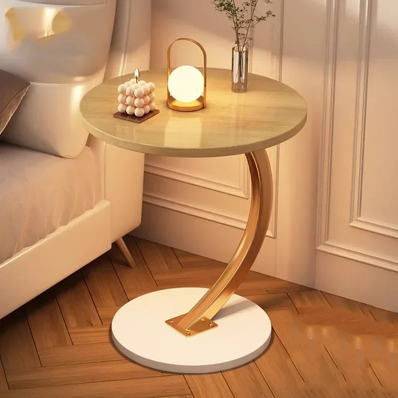 Round Space-Saving Coffee Table