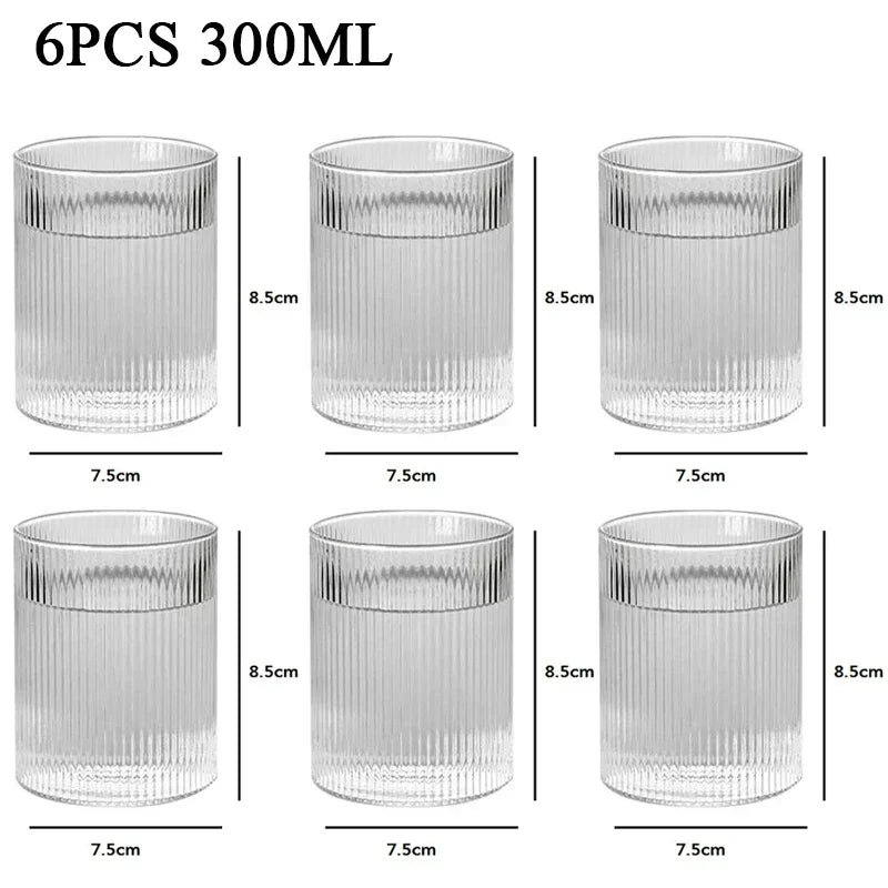 Japanese Striped Glass Tumblers