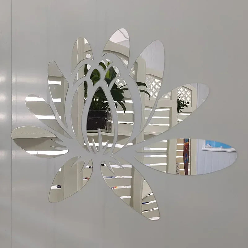 Lotus Acrylic Mirror Sticker