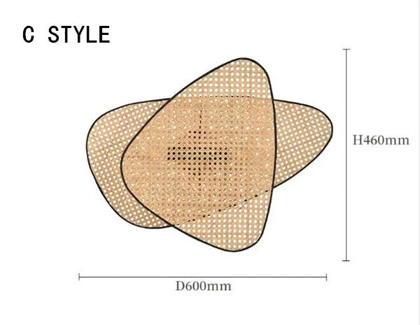 Woven Bamboo E27 Chandelier