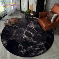 Marble Pattern Round Rug