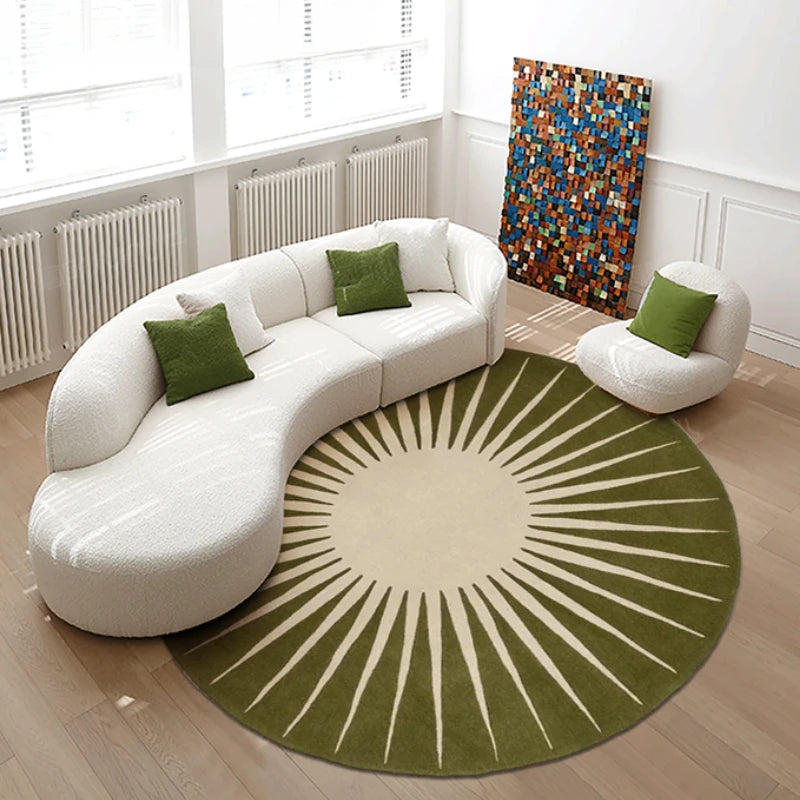 Round Fluffy Lounge Rug