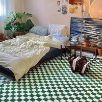 Retro Checkerboard Plush Rug