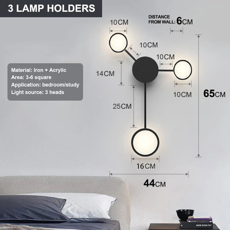 Nordic Multihead Wall Lamp