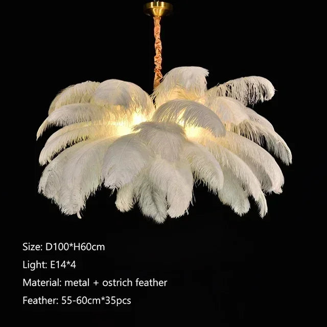 Feather Art Pendant Chandelier