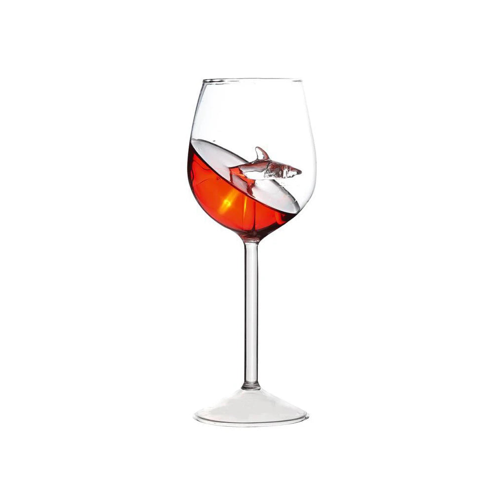 Shark Crystal Wine Glass