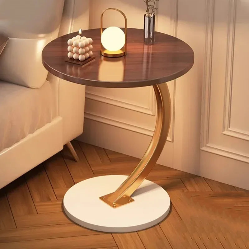 Round Space-Saving Coffee Table