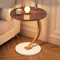 Round Space-Saving Coffee Table