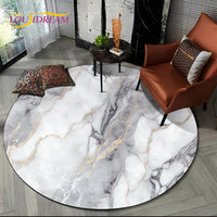 Marble Pattern Round Rug