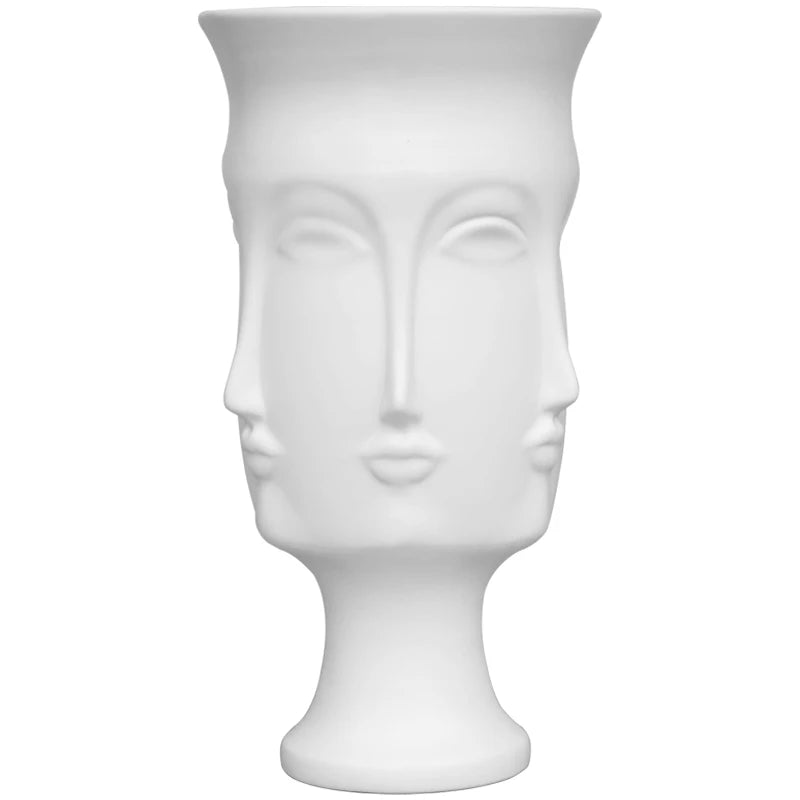 Sculptural Face Ceramic Vase