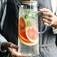 Bamboo Lid Glass Kettle