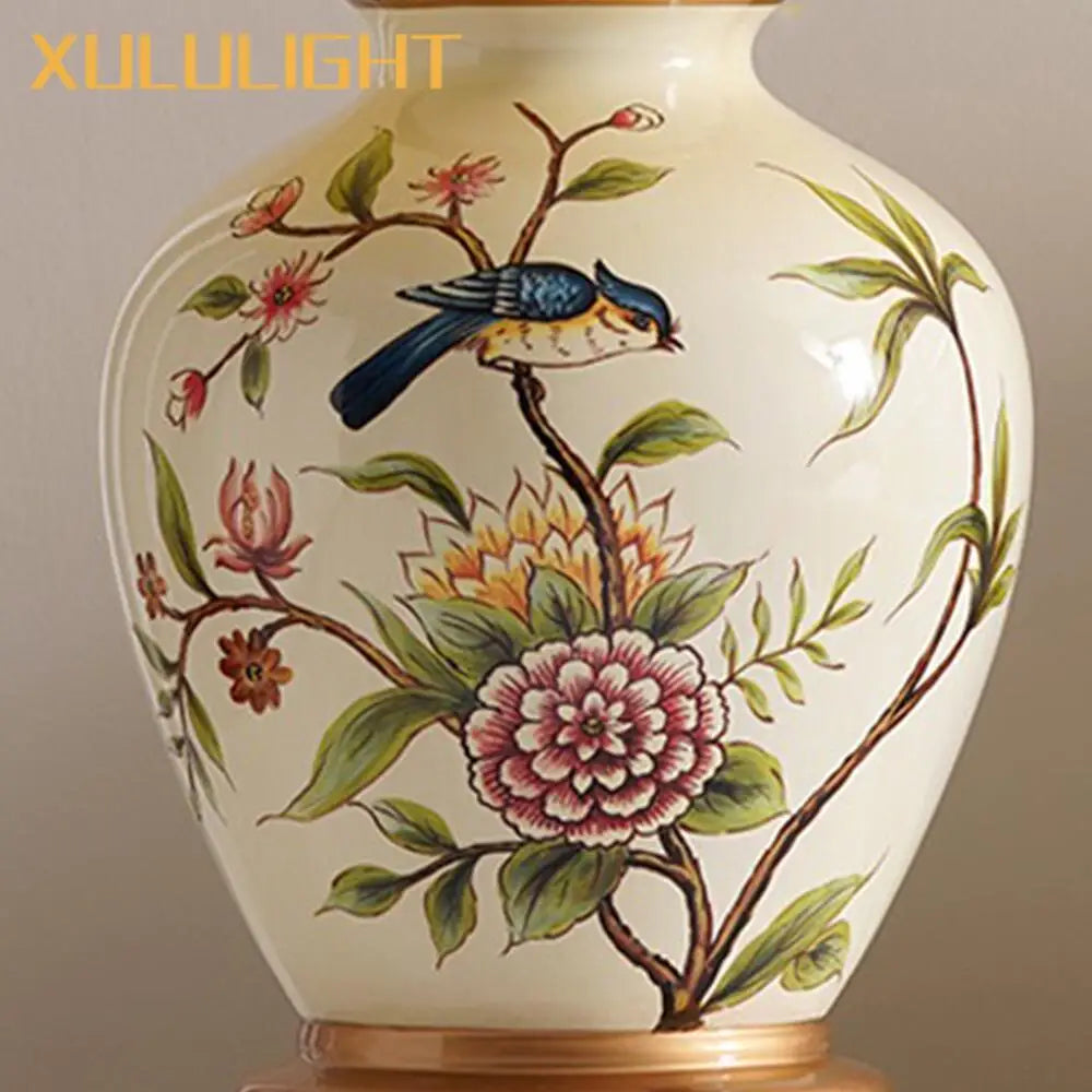 Painted Ceramic Desk Lamp