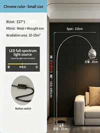 Adjustable Silver Floor Lamp