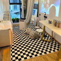 Retro Checkerboard Plush Rug