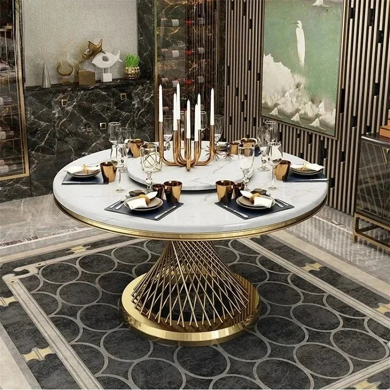 Marble Gold Dining Set