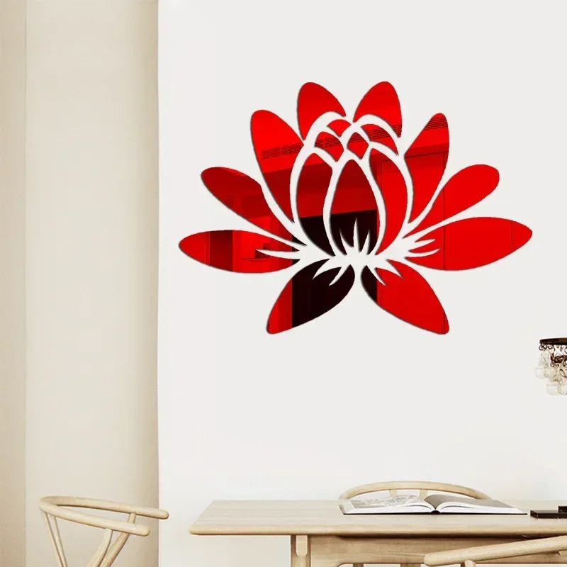 Lotus Acrylic Mirror Sticker