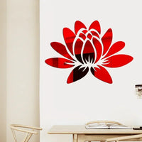 Lotus Acrylic Mirror Sticker