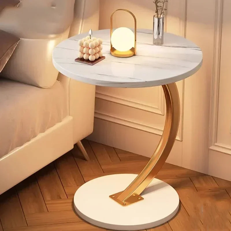 Round Space-Saving Coffee Table