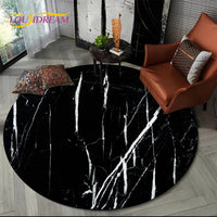 Marble Pattern Round Rug