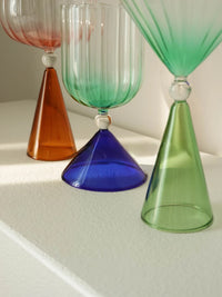 Colored Champagne Cocktail Coupe