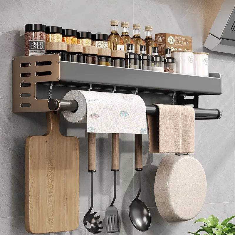 No-Drill Aluminum Kitchen Rack