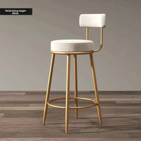 Velvet Backrest Bar Stool