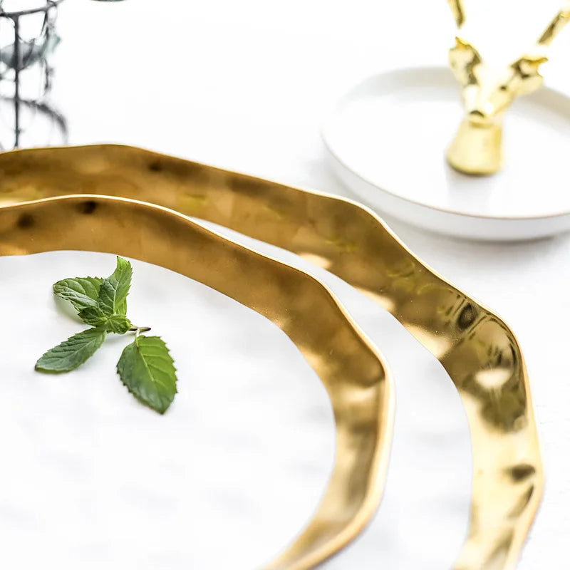 Gold Plated Porcelain Plates