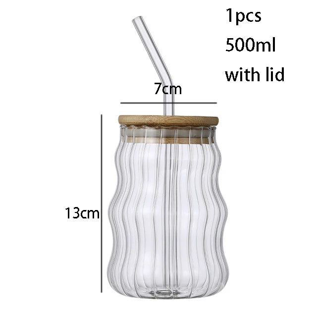 Bamboo Lid Glass Tumblers