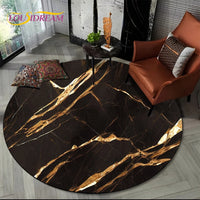 Marble Pattern Round Rug