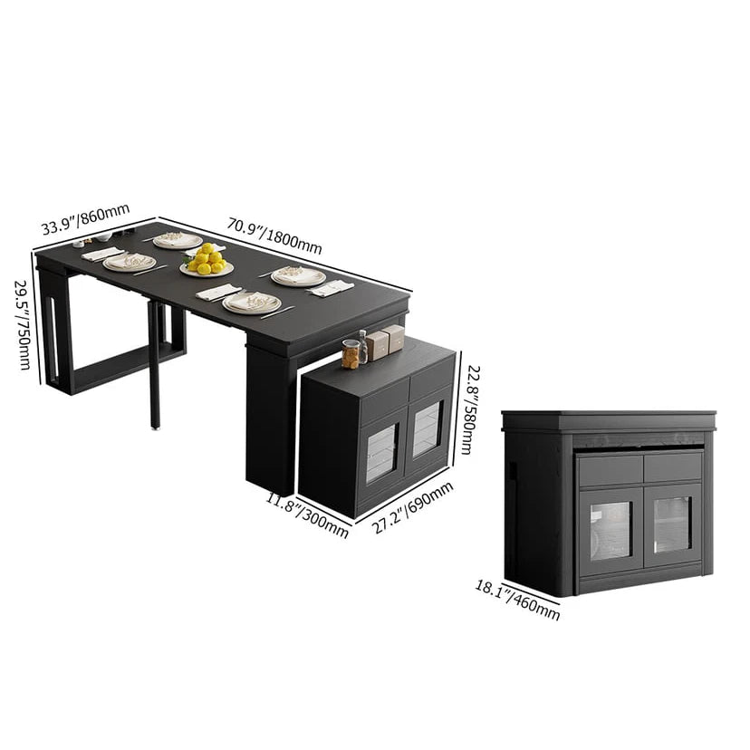 Extendable Storage Dining Table
