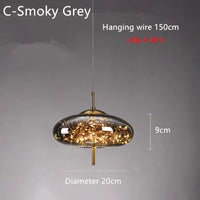 Amber Glass Bedside Pendant